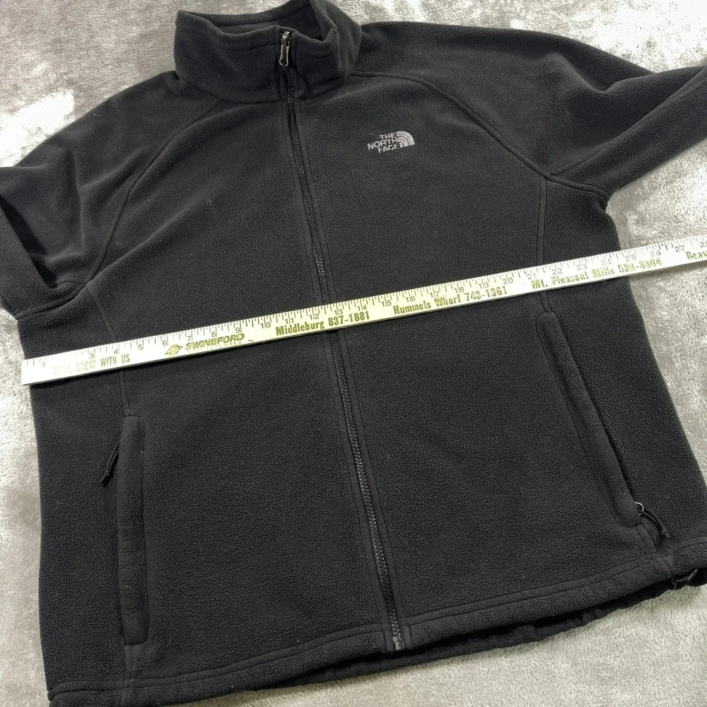 The‎ North Face Fleece Jacket Mens XL Black Full Zip Outdoor Mock Neck Raglan